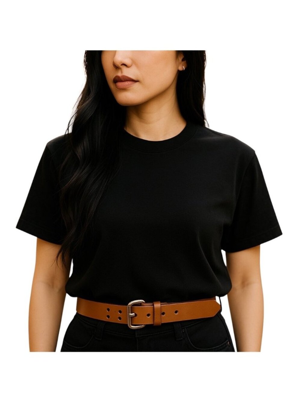 Express Genuine Leather Belt Brown Size L Neutral Preppy Minimalist Spring Cute
